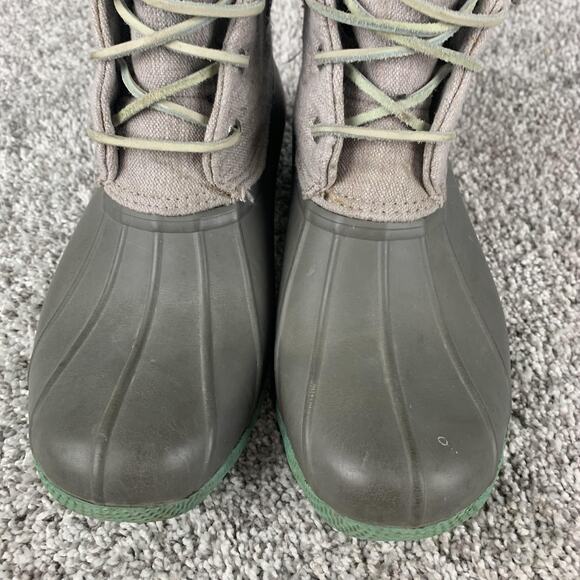 Sperry Saltwater Duck Boots Womens Size 8 Gray Waterproof Rubber Zip STS98155 - Picture 9 of 10
